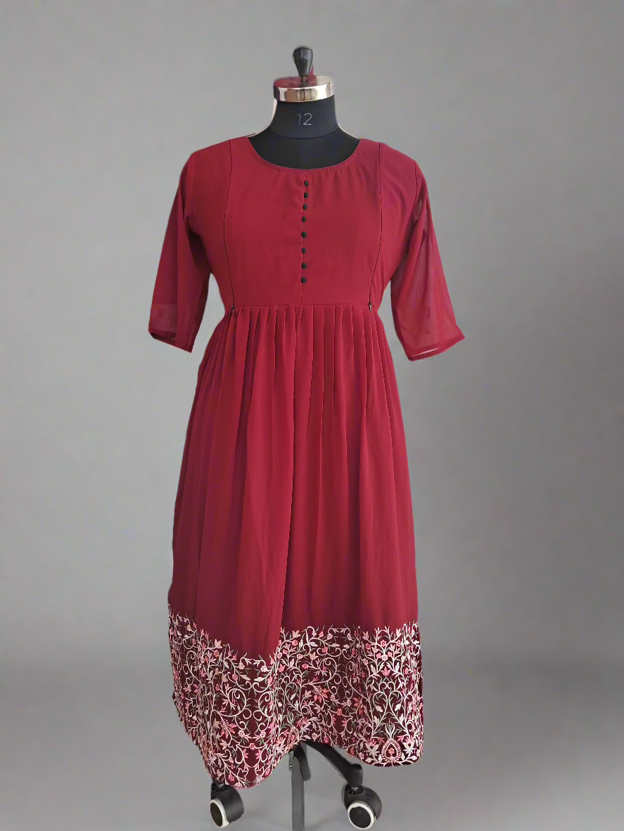 Ruby Red Maternity Maxi