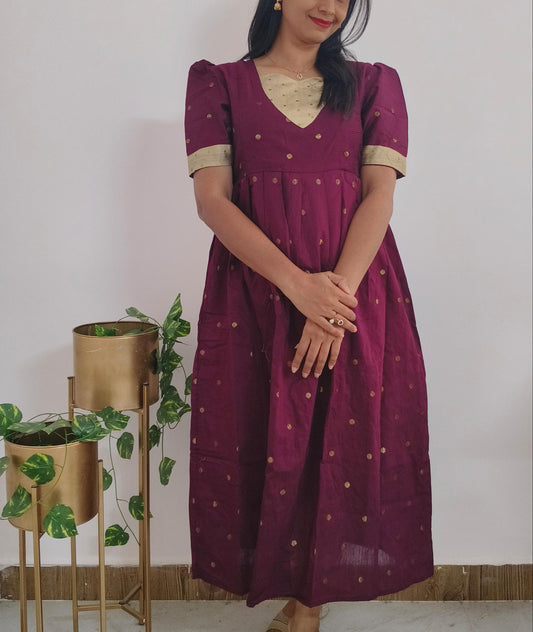 Burgundy Silk Feeding Wear