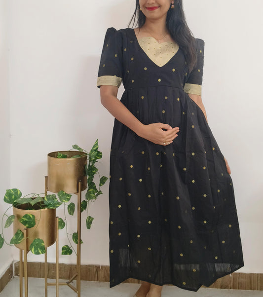 Black Pearl Silk Feeding Wear