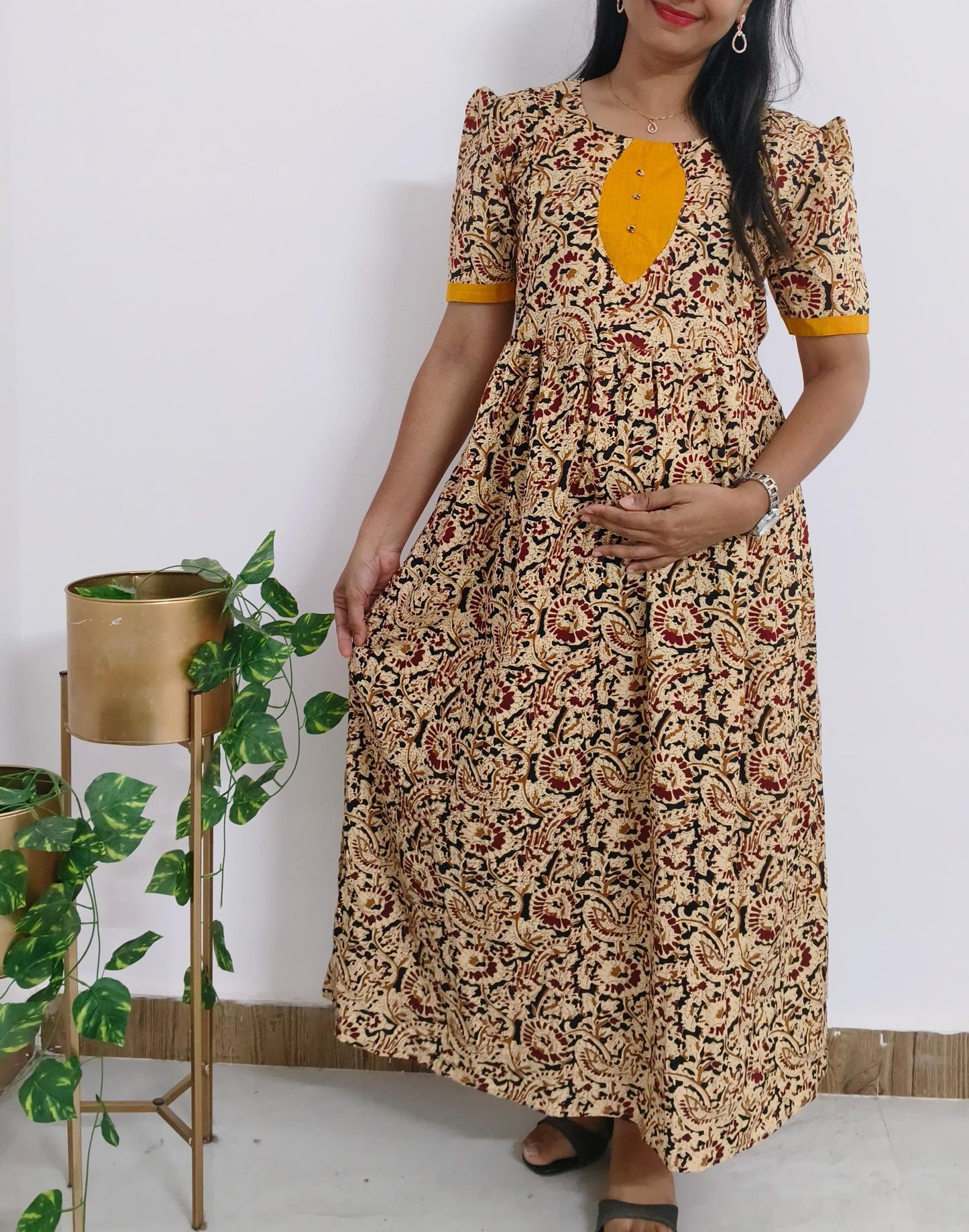 Kalamkari Feeding Kurti