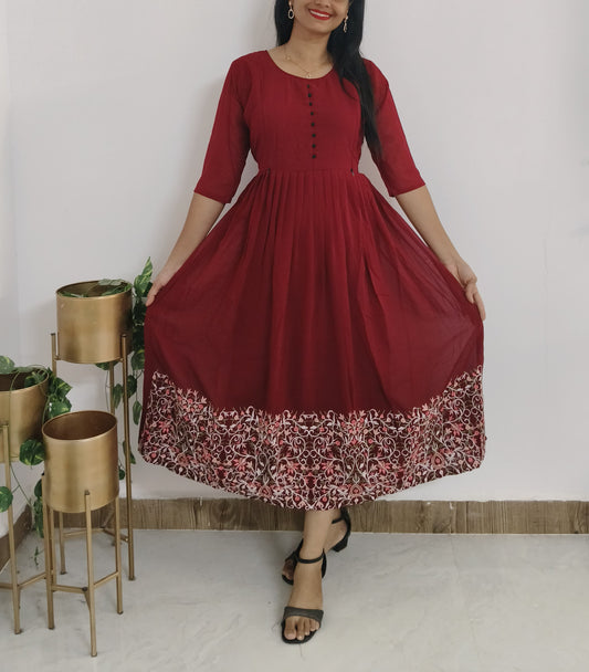 Ruby Red Maternity Maxi
